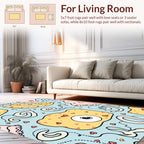 Whimsical Amoeba Hearts Playful Pattern Rug