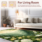 Mountain Sunrise Floral Landscape Rug