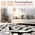 Bold Abstract Animal Silhouette Pattern Rug