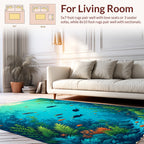 Underwater Scene Aquatic Life Design Rug