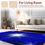 Midnight Starburst Patterned Design Rug
