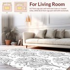 Ornate Floral Scrollwork Damask Design Rug