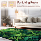 Lush Forest Fern Pattern Design Rug