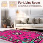 Vibrant Floral Mandala Pattern Rug