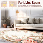 Elegant Floral Scrollwork Delightful Design Rug