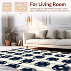 Art Deco Inspired Oval Patterned Design Rug