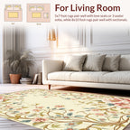 Elegant Floral Vines With Peony Bloom Rug