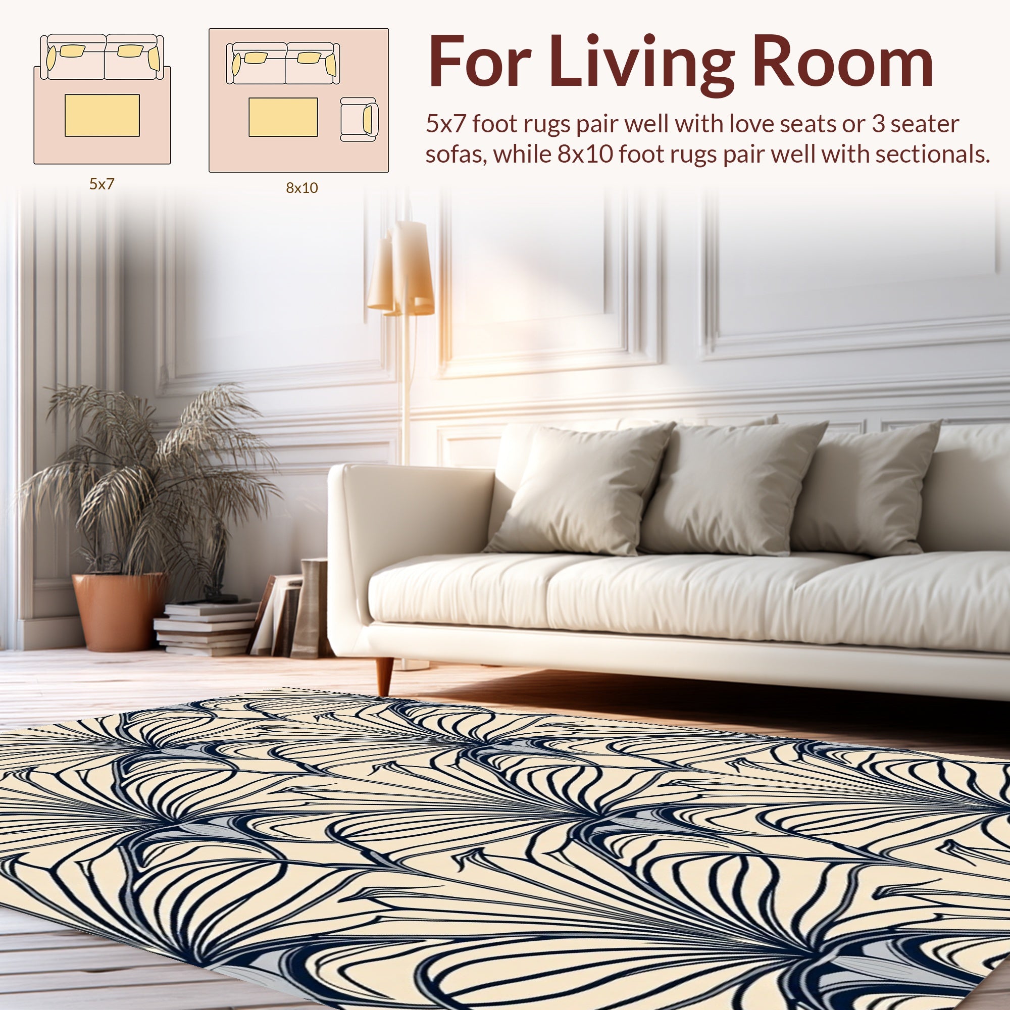 Art Deco Fan Pattern Antique Rug
