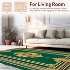 Ornate Green With Gold Accents Rug
