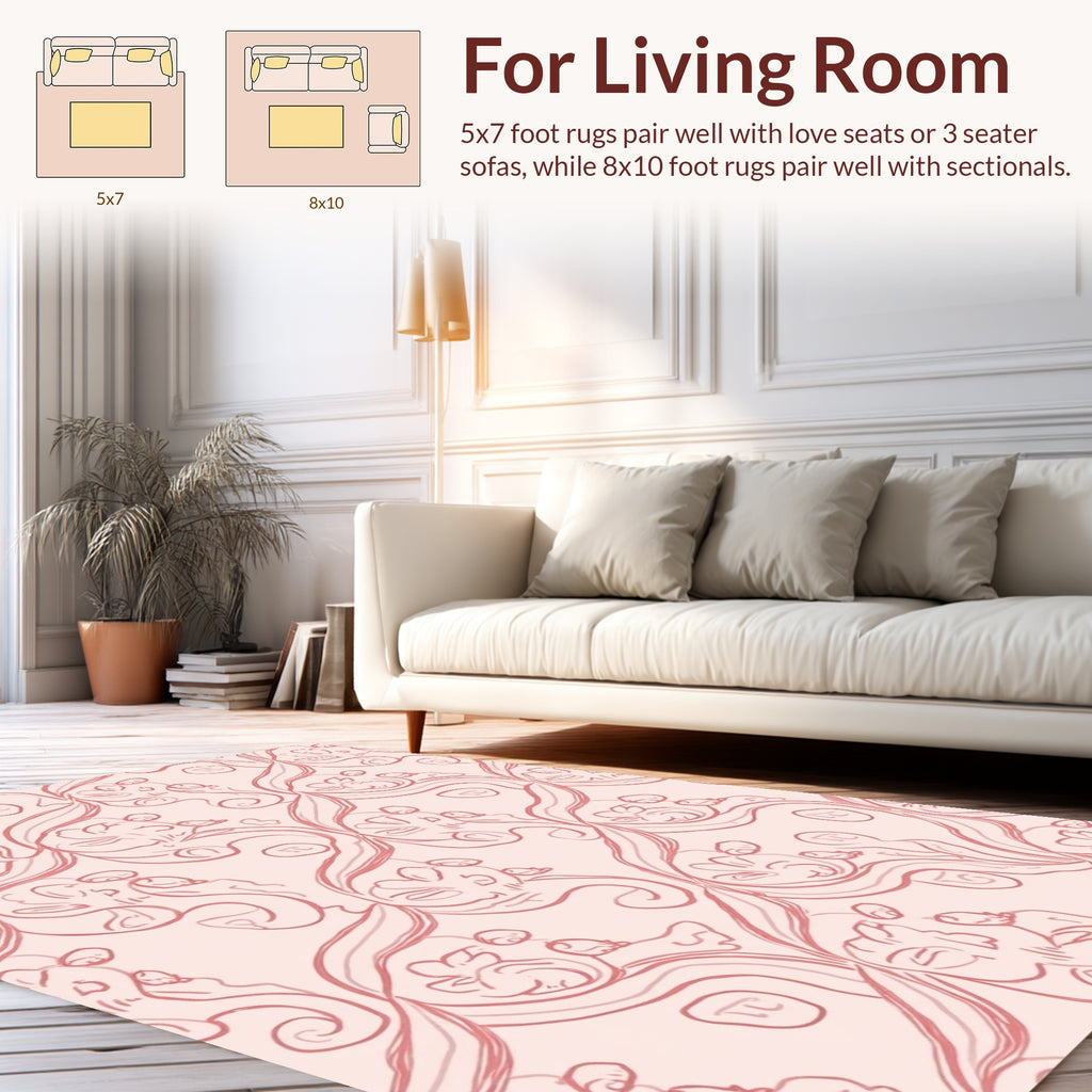 Art Nouveau Floral Scroll Delight Rug