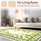 Nature Inspired Floral Vines Pattern Rug