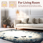 Enchanted Garden Butterfly Floral Design Rug