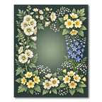 Botanical Meadow Wildflower Cream Green Rug