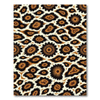 Exotic Gold Black Floral Spots Rug