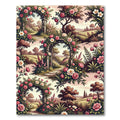 Enchanted Rose Garden Archway Floral Rug