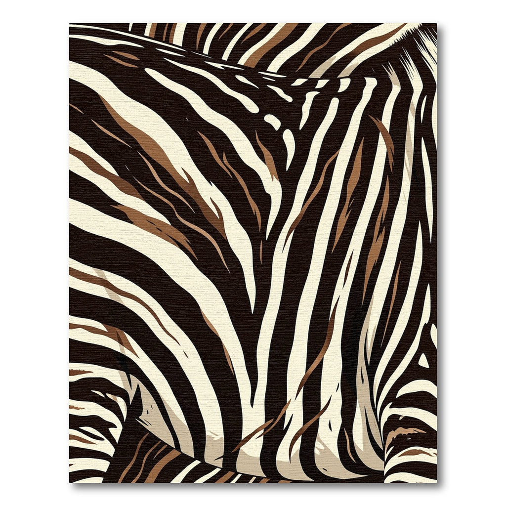 Earthy Zebra Stripe Swirl Rug