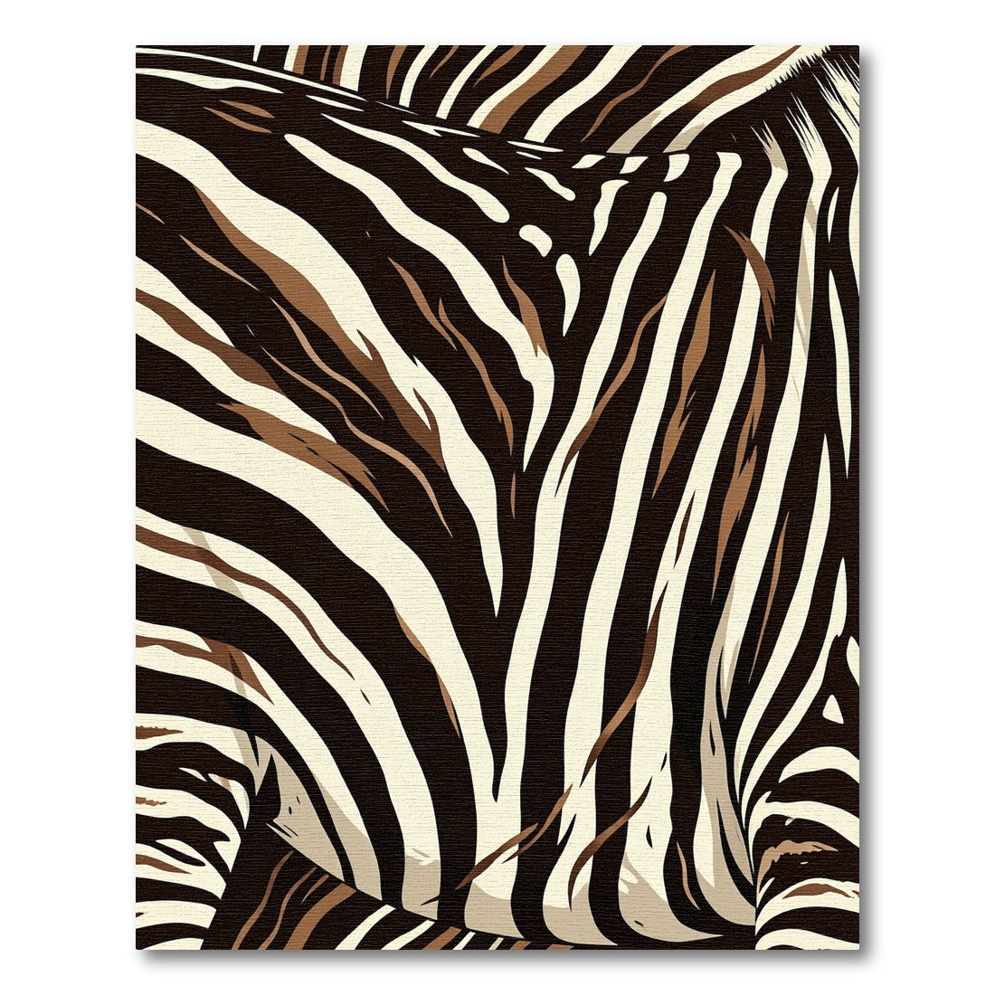 Earthy Zebra Stripe Swirl Rug