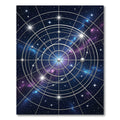 Celestial Navy Galaxy Star Compass Rug
