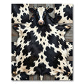Black and White Spotted Cowhide Rug