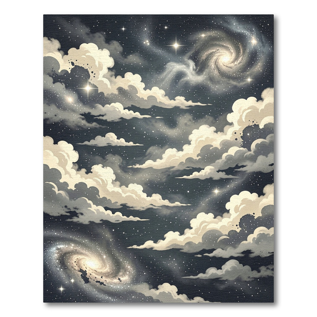 Celestial Swirl Galaxy Starry Night Rug