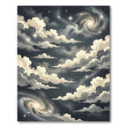 Celestial Swirl Galaxy Starry Night Rug