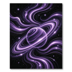 Radiant Purple Cosmic Swirl Galaxy Celestial Rug