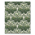 Sage Green Clover Floral Folk Art Rug