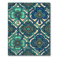 Blue Clover Mandala Intertwined Teal Lattice Rug