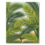 Lush Tropical Palm Frond Foliage Rug