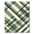 Sage and Cream Diagonal Plaid Rug