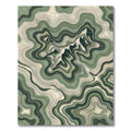 Sage Green Topographic Mountain Landscape Rug