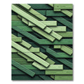 Sage Green Dimensional Wood Plank Rug