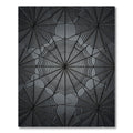 Dark Grey Spiderwebs Geometric Rug