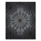 Dark Grey Spiderwebs Geometric Rug