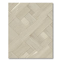 Neutral Beige Linear Chevron Stripe Rug