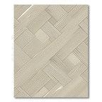 Neutral Beige Linear Chevron Stripe Rug
