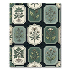 Sage Green Botanical Apothecary Herb Collection Rug