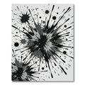 Monochrome Splatter Explosion Abstract Rug