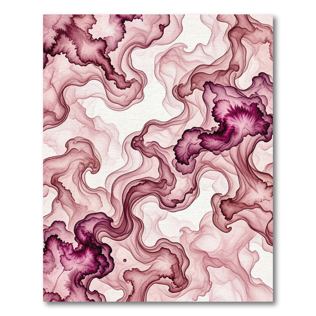Deep Ink Wash Ribbons Rug
