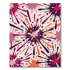 Energetic Purple Orange Splatter Accent Rug