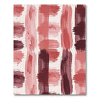 Crimson Strokes Abstract Vertical Rug