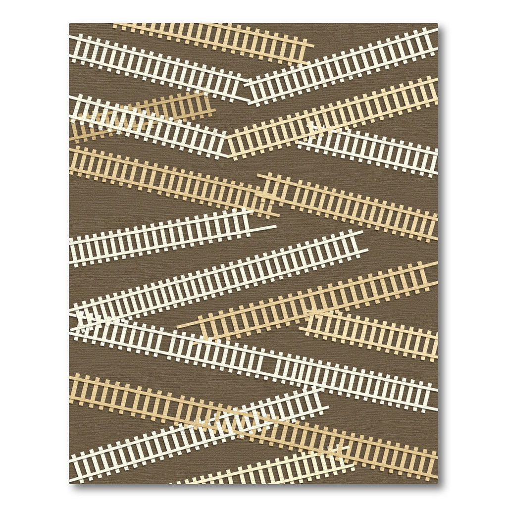 Brown Taupe Woven Railroad Pattern Rug