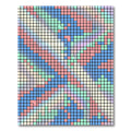 Pastel Pixel Mosaic Grid Block Rug