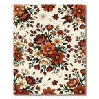 Autumnal Copper Floral Bouquet Arrangement Rug