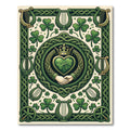 Celtic Shamrock Harp Emblem Tapestry Decor Rug