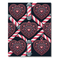 Crimson Heart Mandala Barber Pole Rug