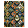 Earthy Terracotta Pottery Geometric Diamond Tile Rug