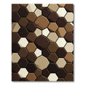 Rich Earthy Hexagon Mosaic Rug