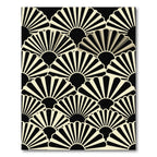 Art Deco Cream Fan Motif Rug