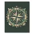 Botanical Compass Floral Sage Medallion Rug